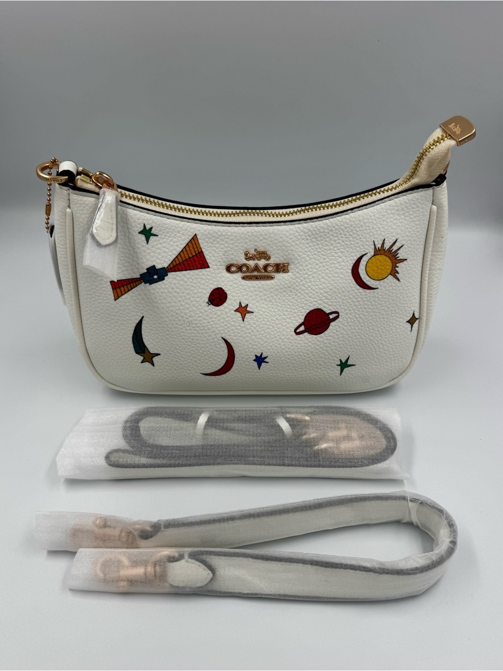 Coach Cream Celeste Convertible Crossbody Bag Celestial Print